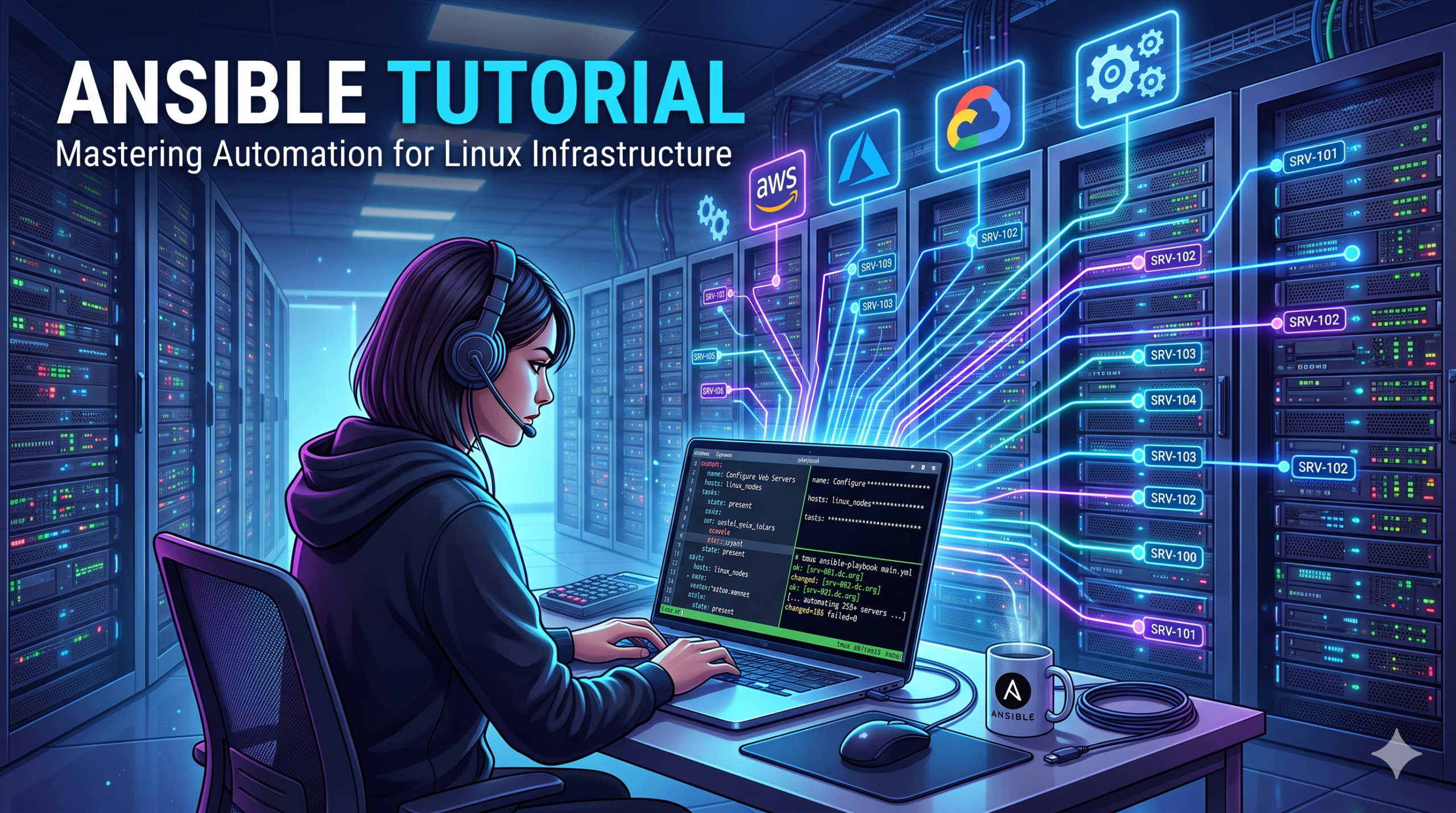 Ansible Tutorial Complete Guide for Beginners to Advanced with DevOps Automation.