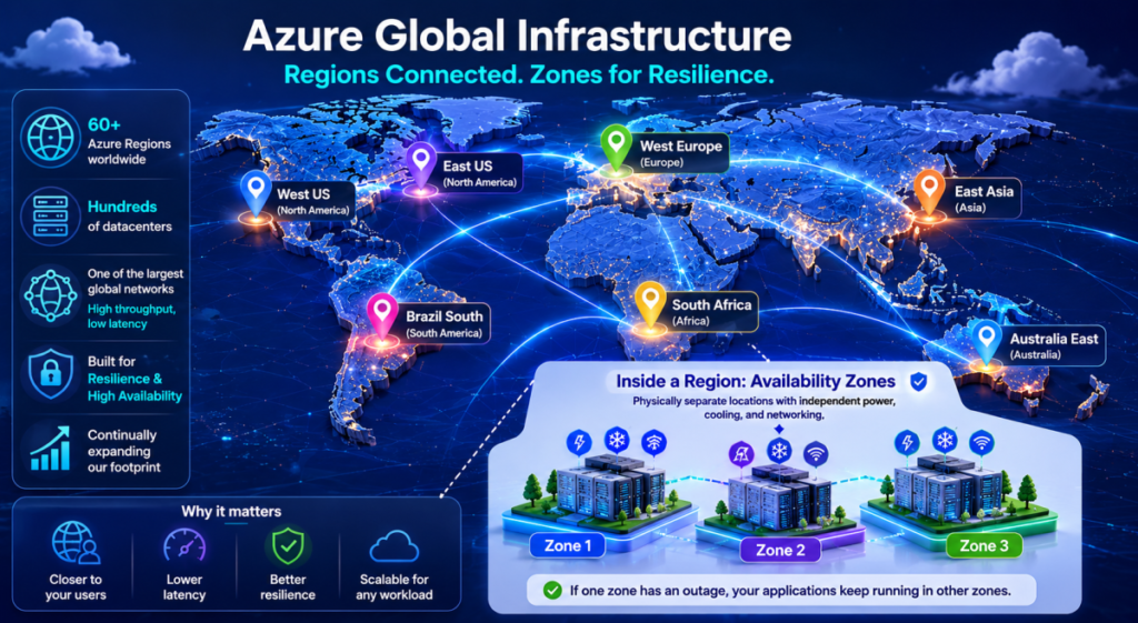 Microsoft Azure regions and global cloud network